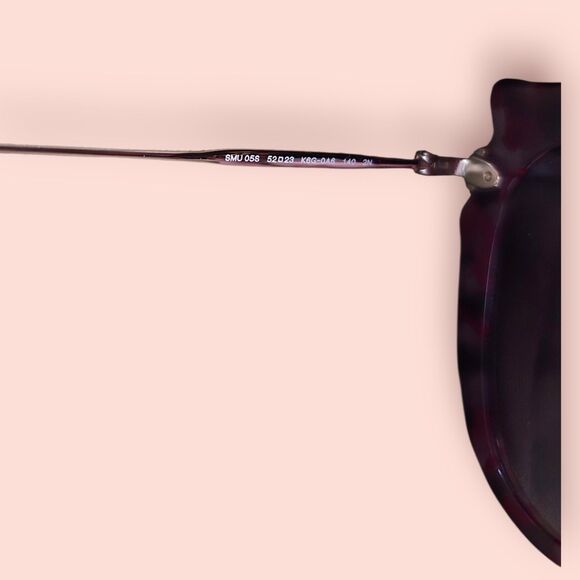 Miu Miu SMU 05S Noir Crystal Cat Eye Sunglasses Burgundy Marbled Havana Italy main image 6